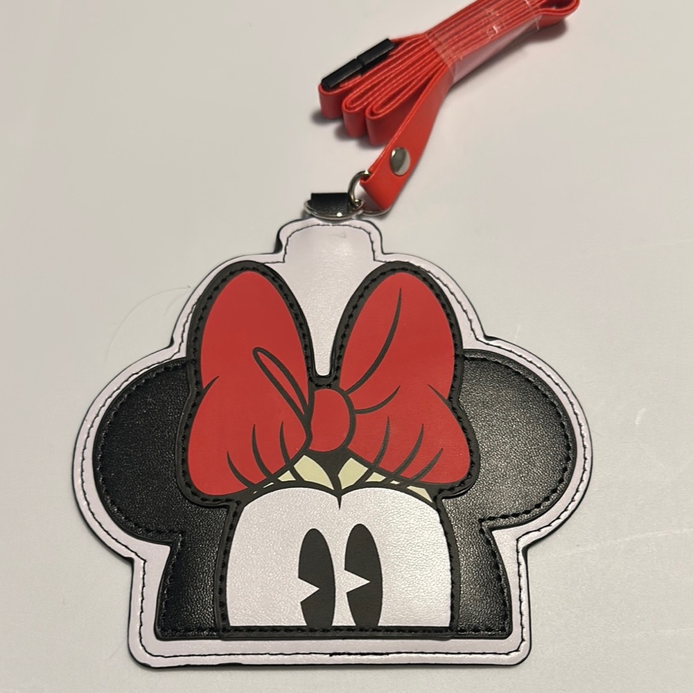 Disney Minnie Mouse Kids Lanyard - Red and Black